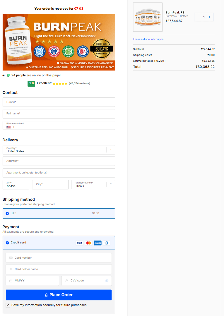 Burn Peak official website